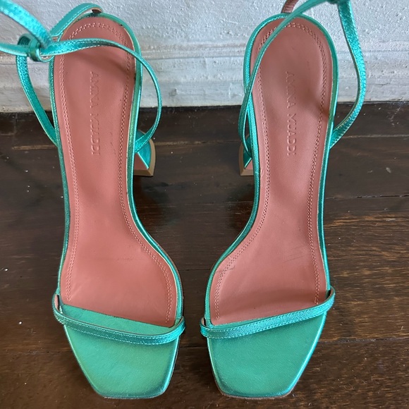 Amina Muaddi Vita leather heel - Picture 10 of 10